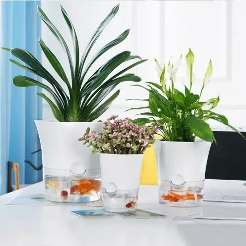 Self Watering Pot with Transparent Resorviour